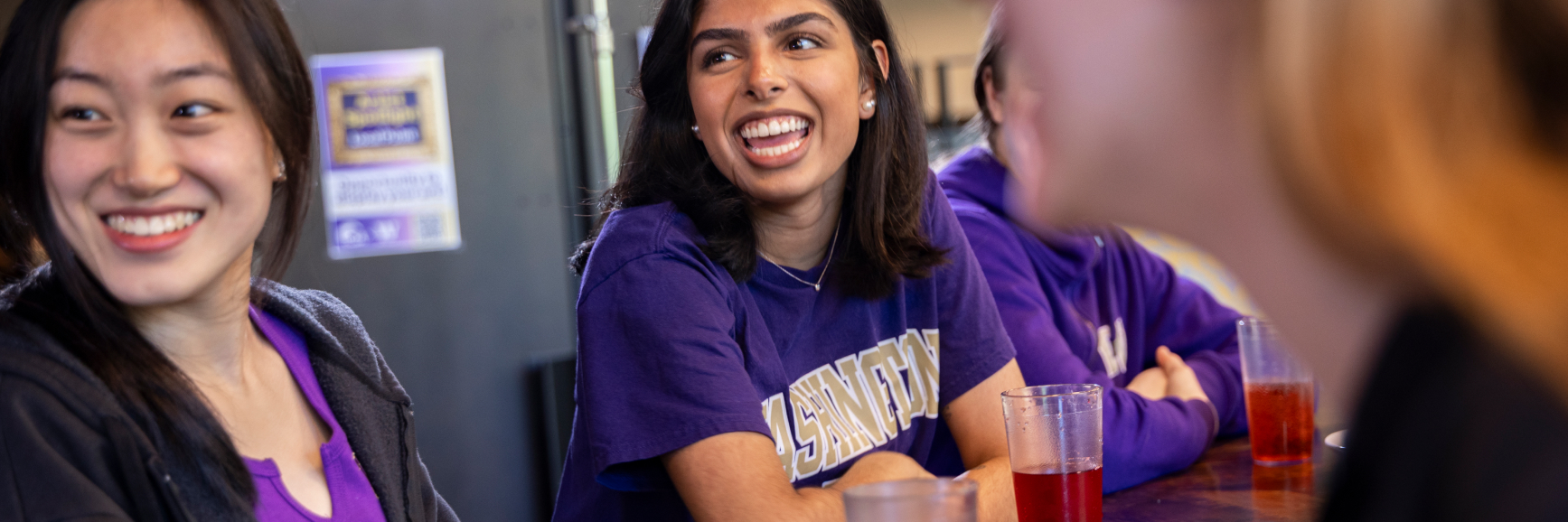 Students eating at Center Table