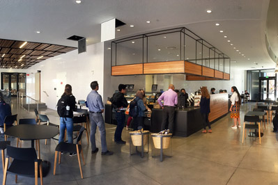 Microsoft Café order counter in the Gates Center 