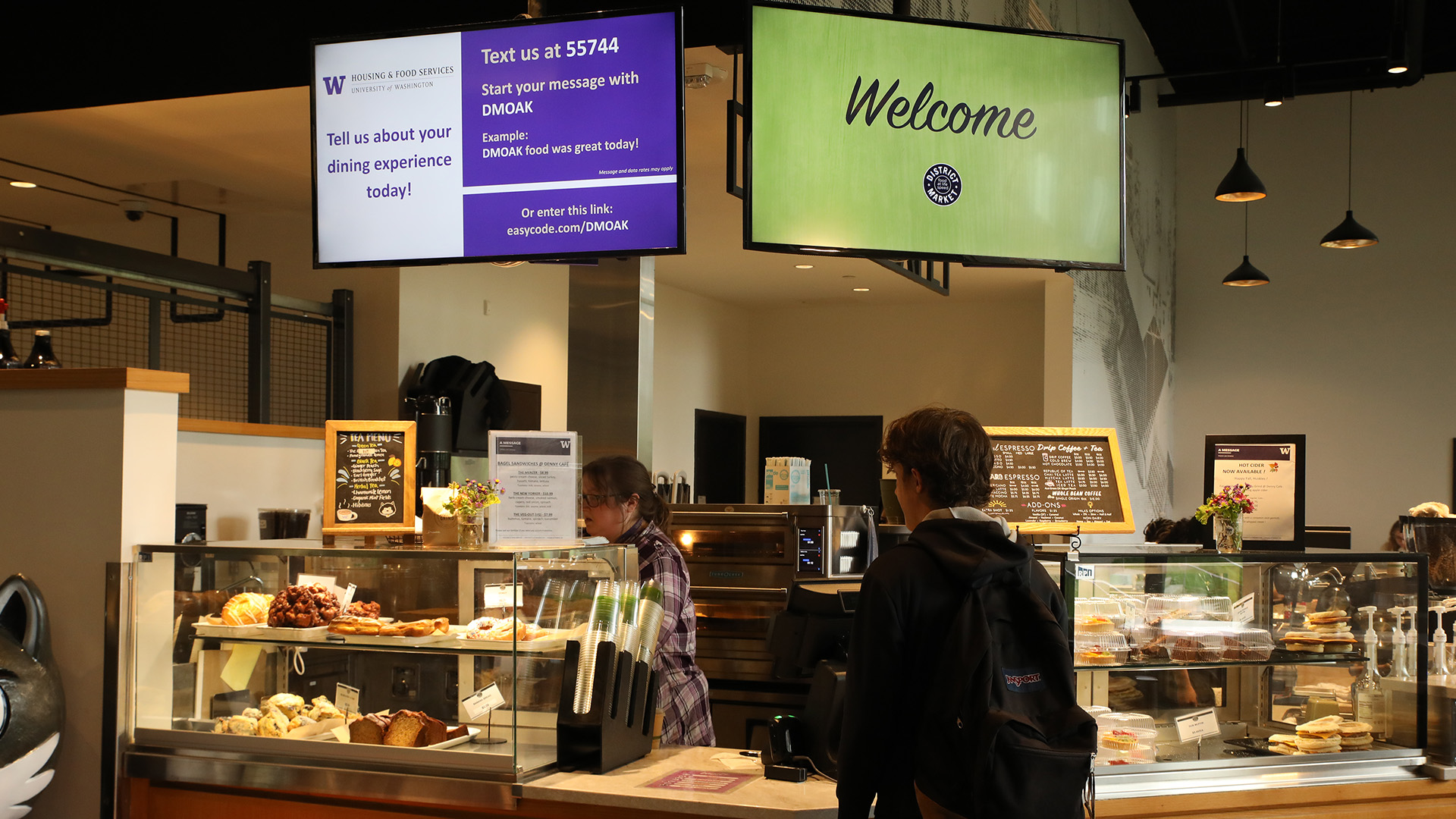 Husky Grind Cafe Order Counter at Oak District Market