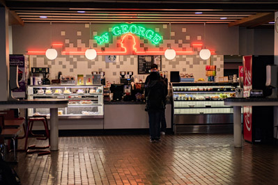 Student in line at By George 