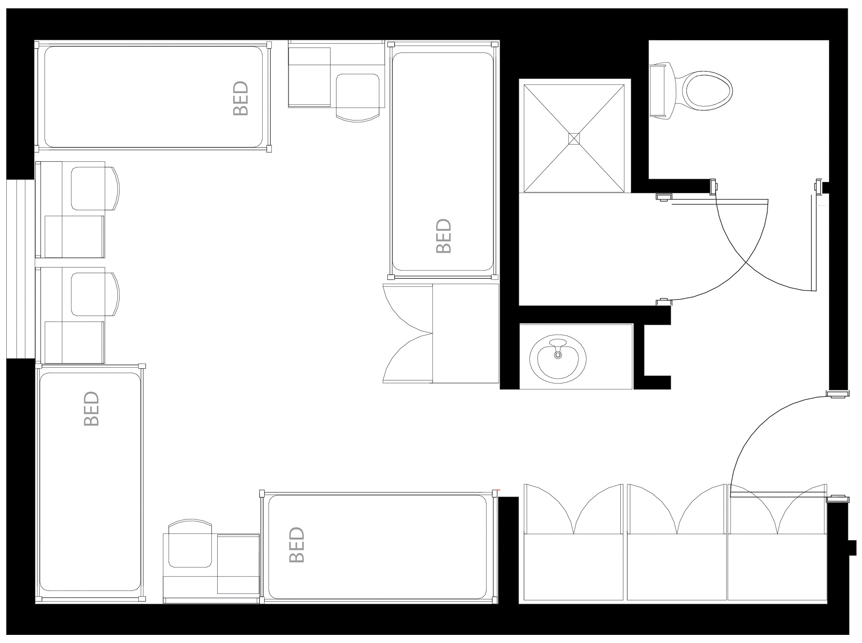 Image of Four-person suite, private bath