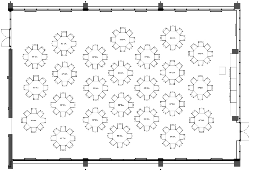 Image of Oak Hall Denny Room, Room Set "Banquet"