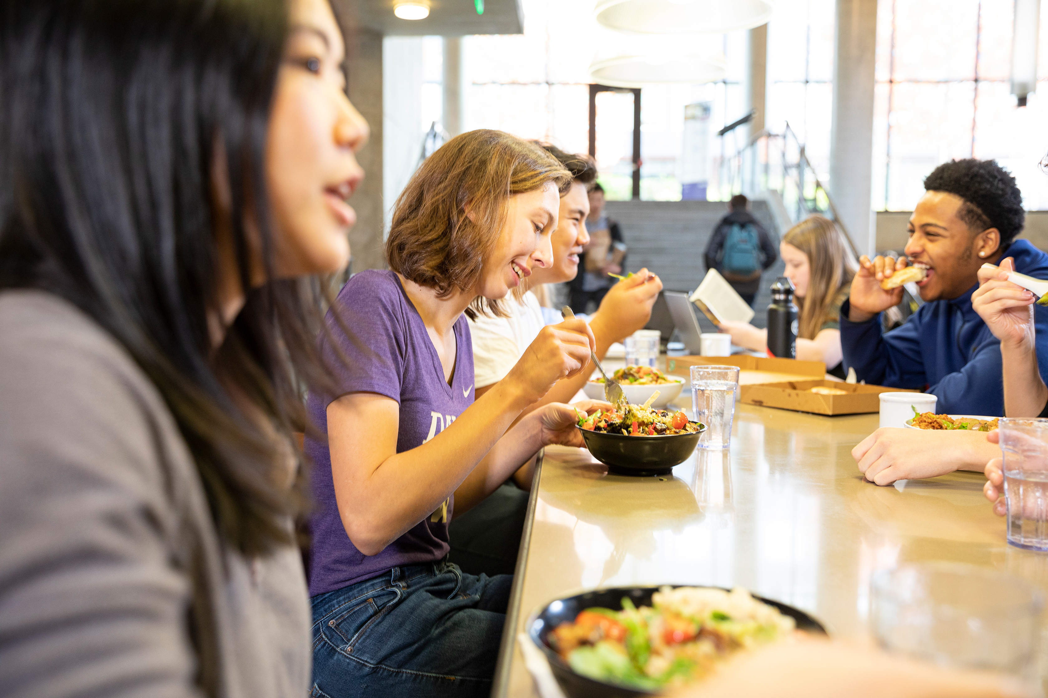 Students Enjoying lunch at Local Point